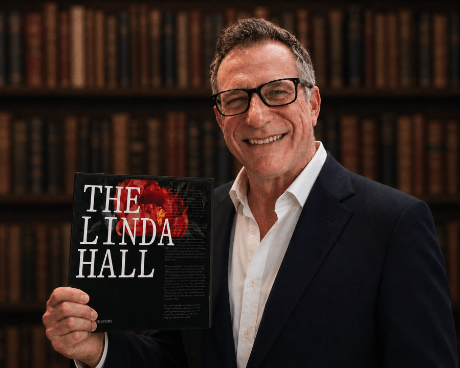 Eric Dorfman holding book The Linda Hall: A Visual History